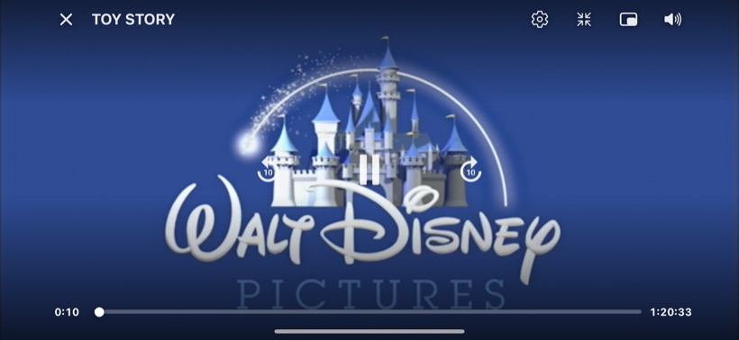 Watching a film on the phone, full screen